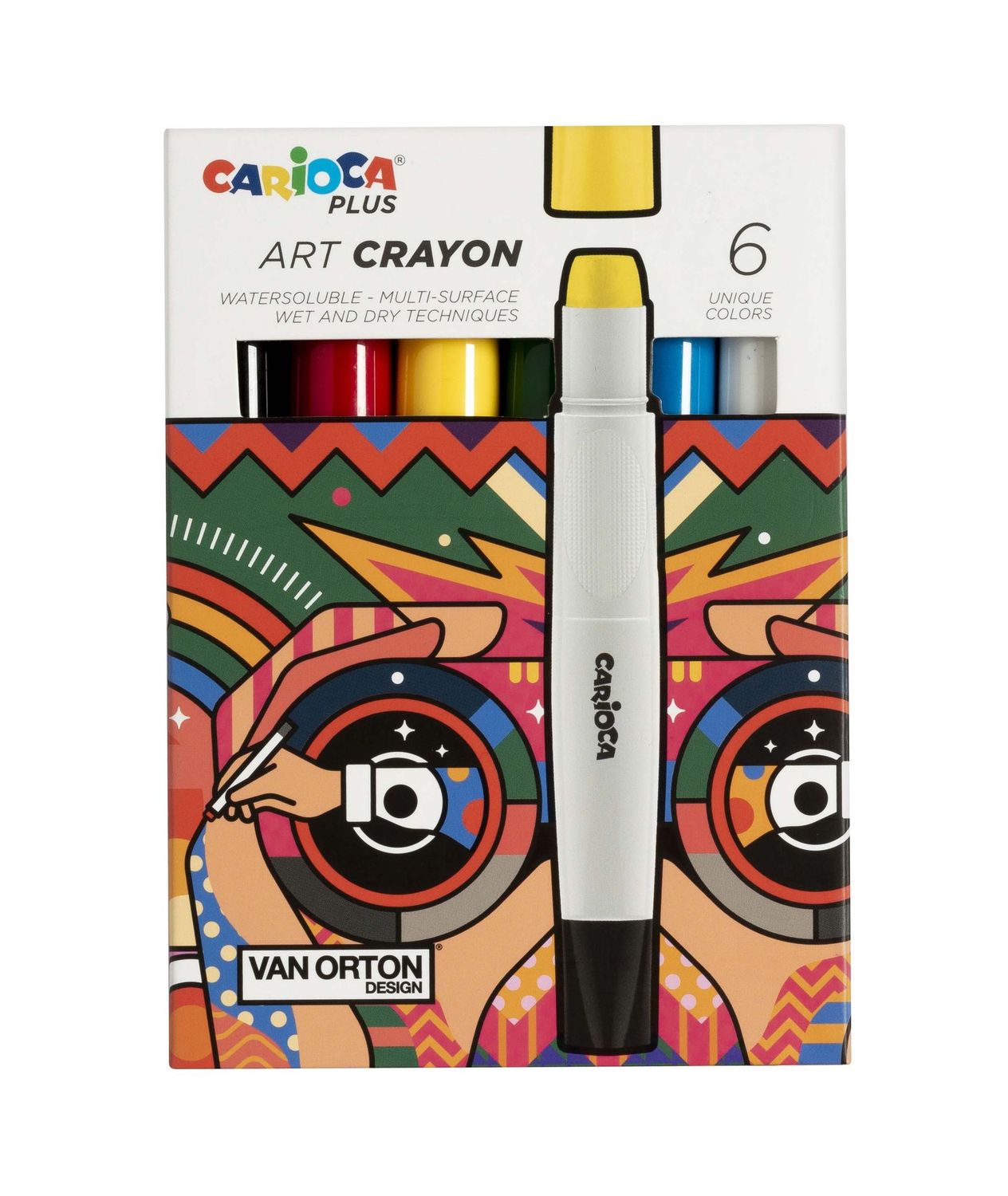 CARIOCA PLUS ART CRAYON CAJA DE 6 COLORES