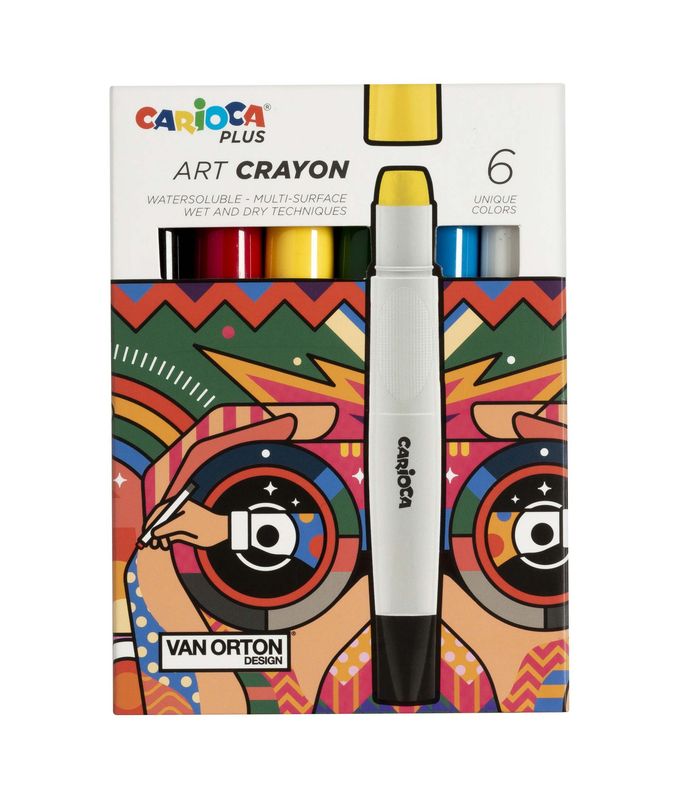 CARIOCA PLUS ART CRAYON CAJA DE 6 COLORES