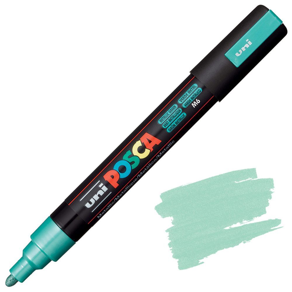 POSCA PC5M VERDE METÁLICO M6