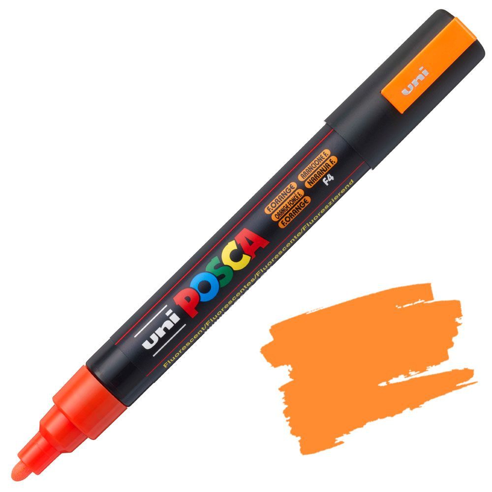 POSCA PC5M VERDE NARANJA FLUO F4