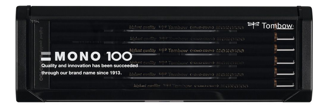 TOMBOW MONO 100 ESTUCHE DE 12 LÁPICES DE DIBUJO PROFESIONAL