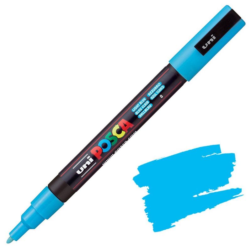 POSCA PC3M AZUL CLARO 8