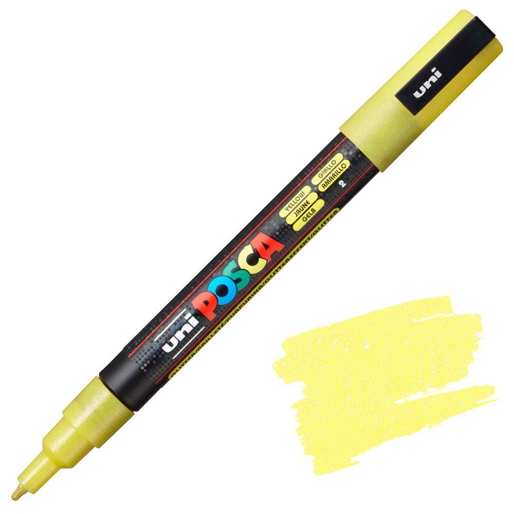POSCA PC3ML AMARILLO PURPURINA 2