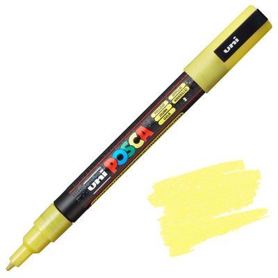 POSCA PC3ML AMARILLO PURPURINA 2
