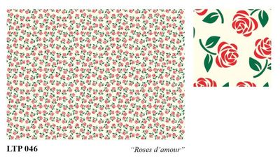 ROSSI 1931 PAPEL DECORADO LETTER PRESS ROSAS LTP 046