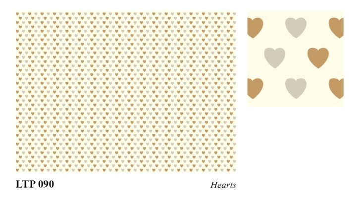 ROSSI 1931 PAPEL DECORADO LETTERPRESS GOLD CORAZONES LTP
090