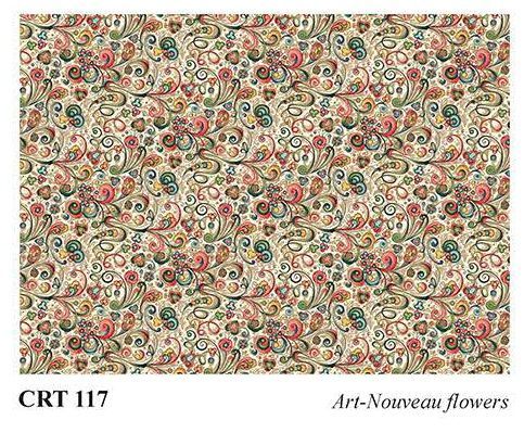 ROSSI 1931 PAPEL DECORADO FLORES ART NOUVEAU CRT 117