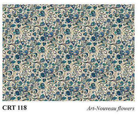 ROSSI 1931 PAPEL DECORADO FLORES ART NOUVEAU CRT 118