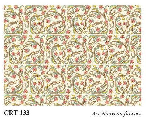 ROSSI 1931 PAPEL DECORADO FLORES ART NOUVEAU CRT 133