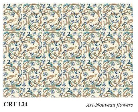 ROSSI 1931 PAPEL DECORADO FLORES ART NOUVEAU CRT 134