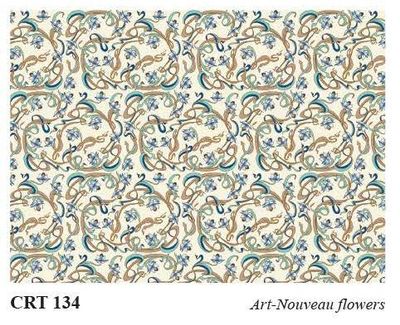 ROSSI 1931 PAPEL DECORADO FLORES ART NOUVEAU CRT 134