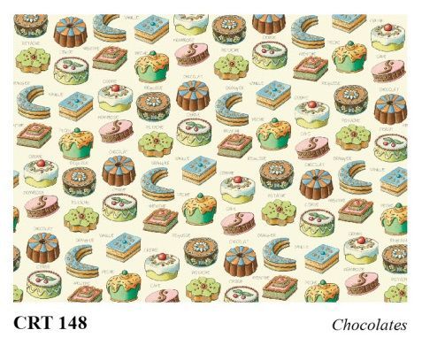 ROSSI 1931 PAPEL DECORADO VINTAGE CHOCOLATES CRT 148