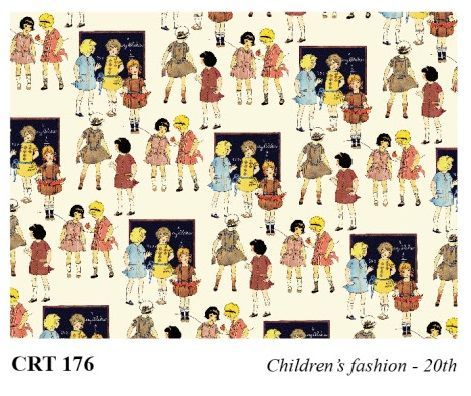 ROSSI 1931 PAPEL DECORADO VINTAGE CHILDREN'S FASHION CRT 176
