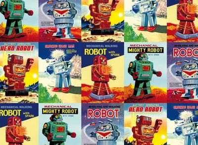 ROSSI 1931 PAPEL DECORADO VINTAGE ROBOT CRT 664