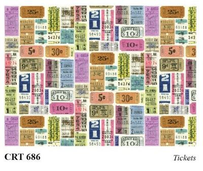 ROSSI 1931 PAPEL DECORADO VINTAGE TICKETS CRT 686