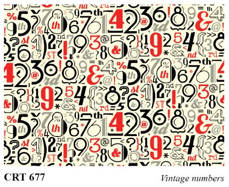 ROSSI 1931 PAPEL DECORADO CALLIGRAFÍA NÚMEROS CRT 677