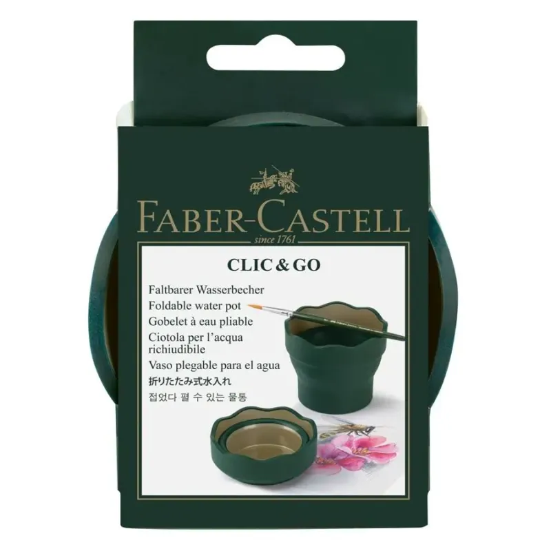 FABER CASTELL VASO PARA AGUA CLIC&GO