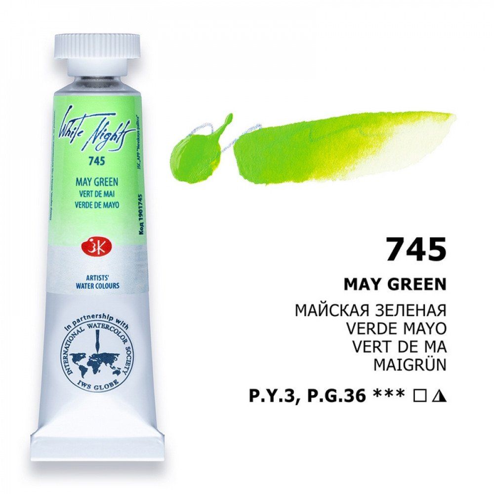 WHITE NIGHTS ACUARELA 745 VERDE MAYO
