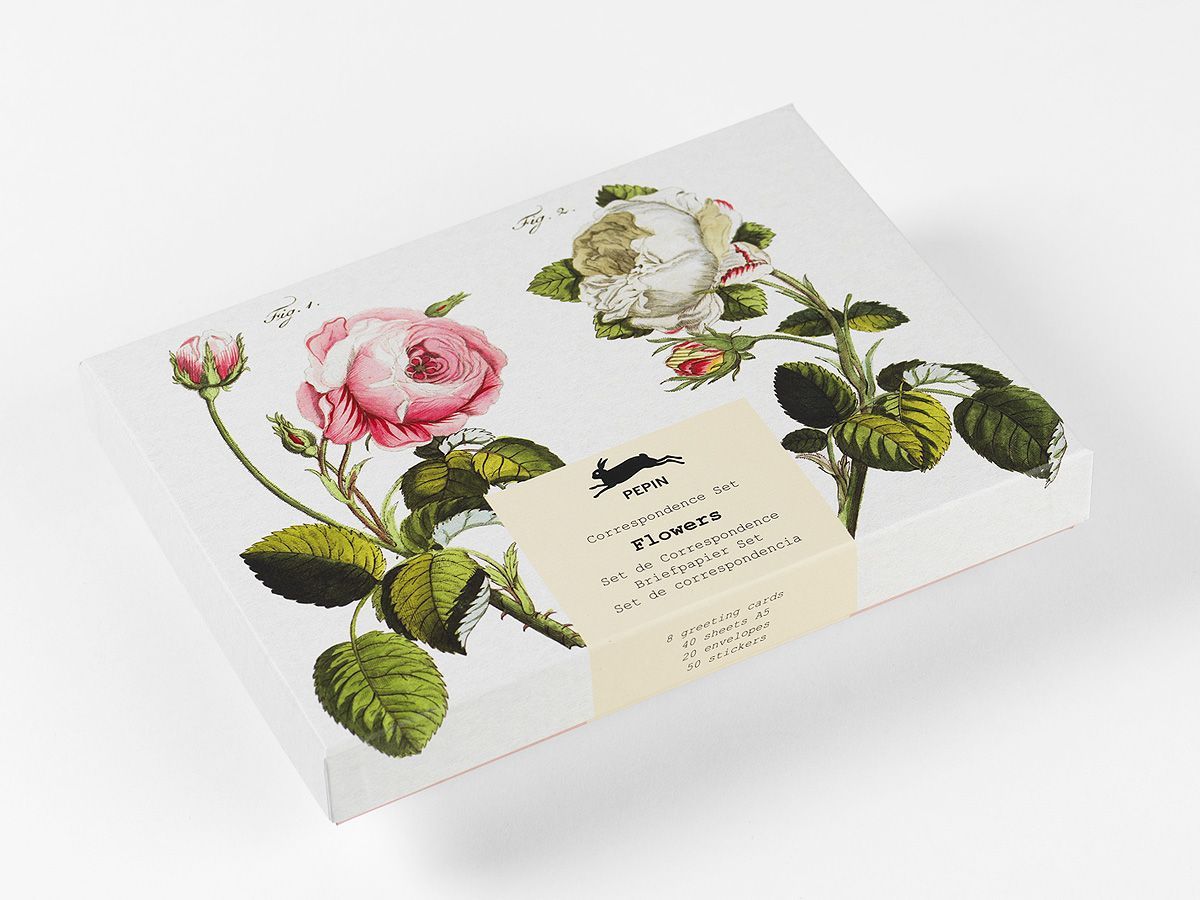 THE PEPIN PRESS SET DE CORRESPONDENCIA FLOWERS