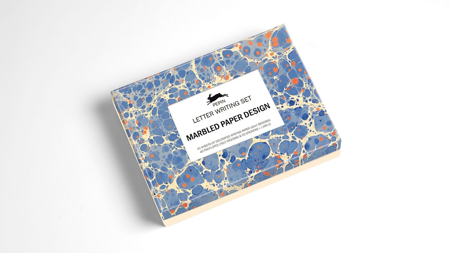 THE PEPIN PRESS SET DE ESCRITURA MARBLED PAPER DESIGN