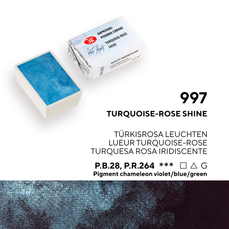 WHITE NIGHTS ACUARELA 997 TURQUESA ROSA IRIDISCENTE