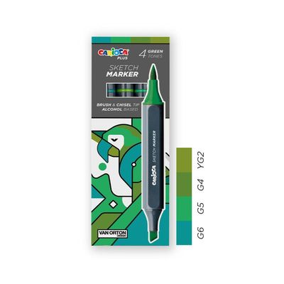 CARIOCA PLUS SKETCH MARKER 4 TONOS VERDES