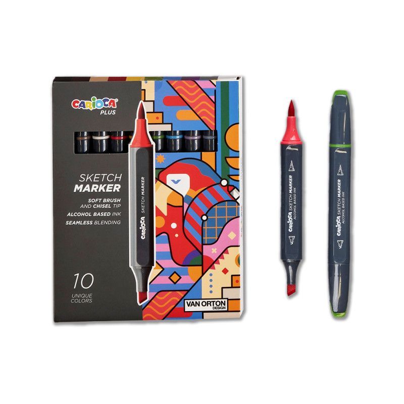 CARIOCA PLUS SKETCH MARKER 10 COLORES SURTIDOS