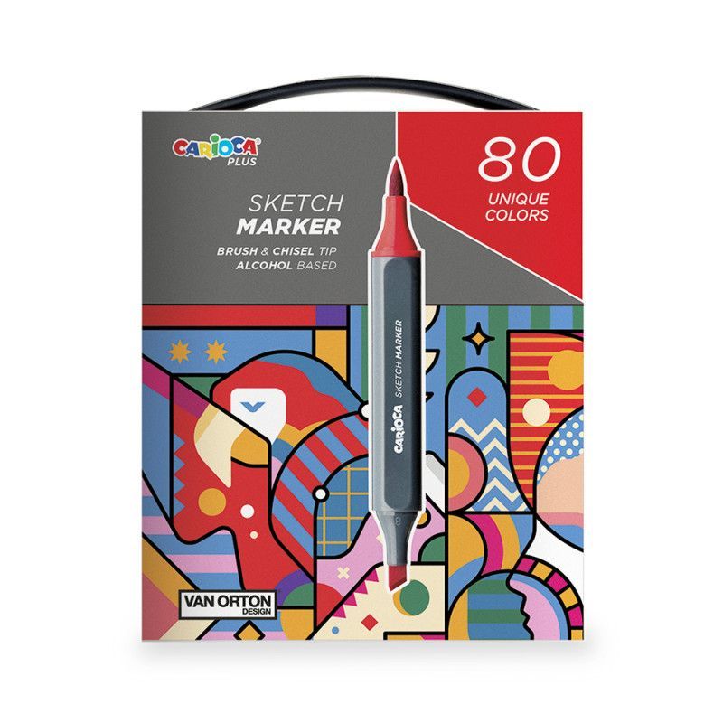 CARIOCA PLUS SKETCH MARKER 80 COLORES SURTIDOS