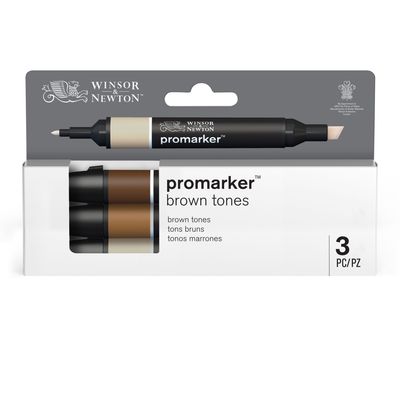 WINSOR & NEWTON PROMARKER 3 TONOS MARRÓN