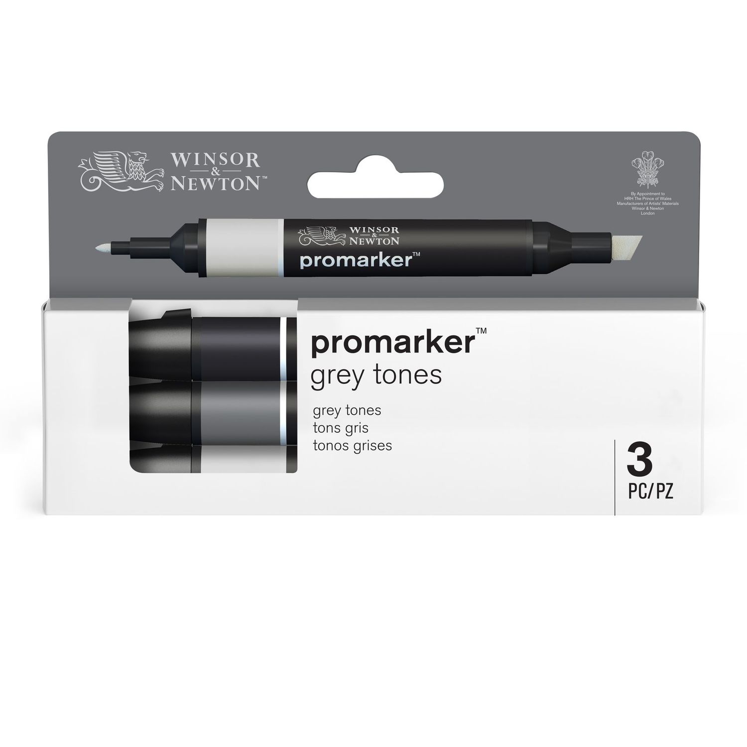 WINSOR & NEWTON PROMARKER 3 TONOS GRISES