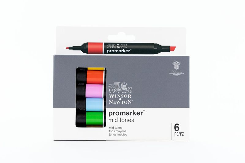 WINSOR & NEWTON PROMARKER 6 TONOS MEDIOS