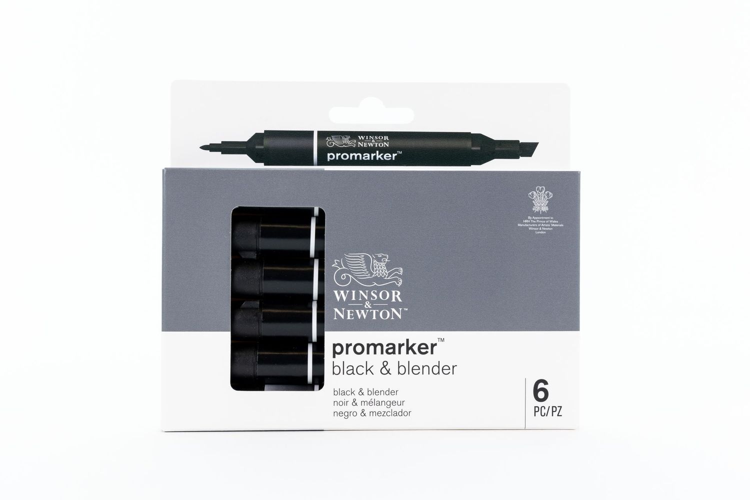 WINSOR & NEWTON PROMARKER 5 TONO NEGRO+BLENDER