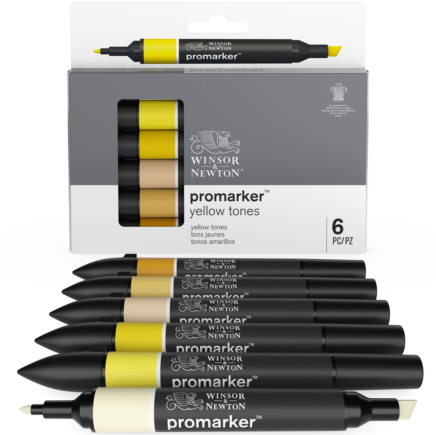 WINSOR & NEWTON PROMARKER 6 TONOS AMARILLOS