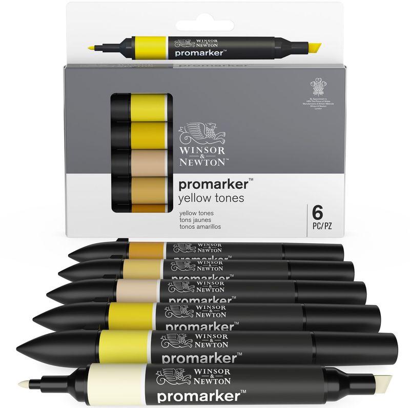 WINSOR & NEWTON PROMARKER 6 TONOS AMARILLOS