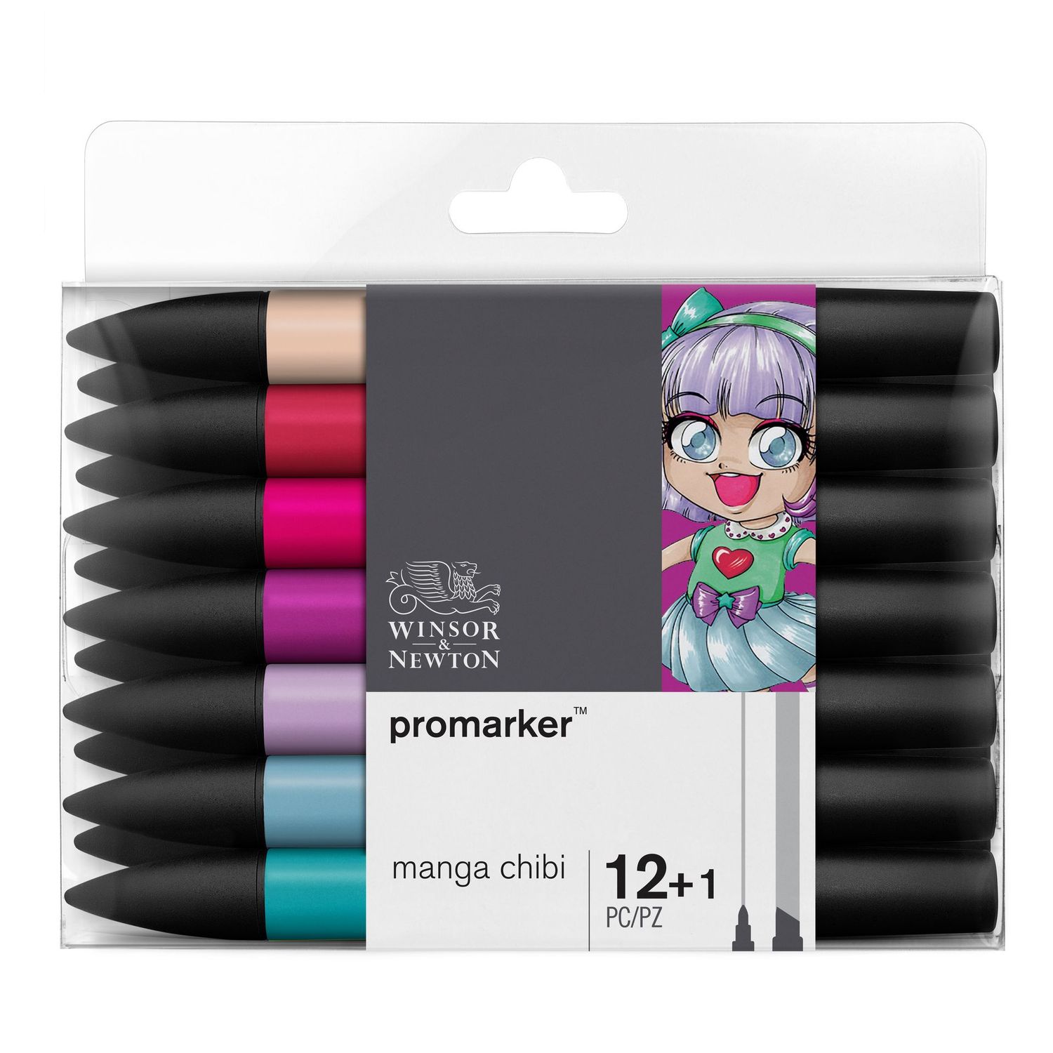 WINSOR & NEWTON PROMARKER 12+1 MANGA CHIBI