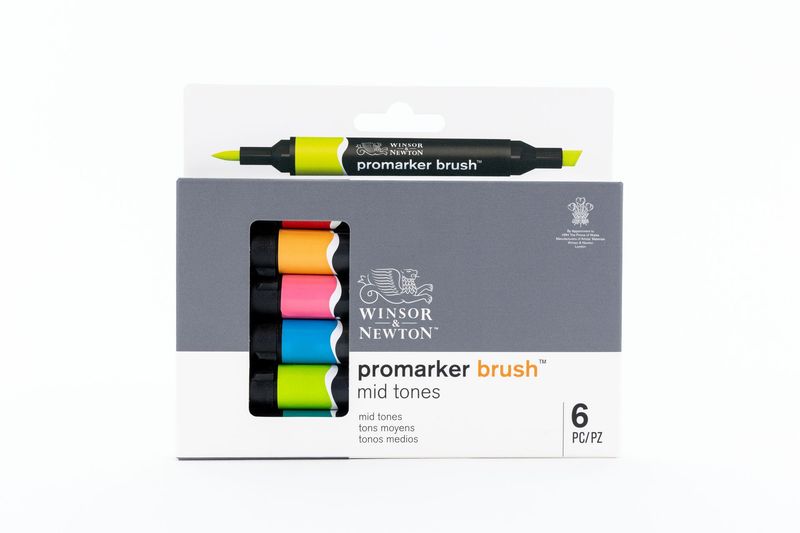 WINSOR & NEWTON PROMARKER 6 TONOS MEDIOS