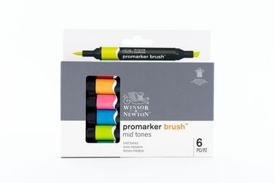 WINSOR & NEWTON PROMARKER BRUSH 6 TONOS MEDIOS