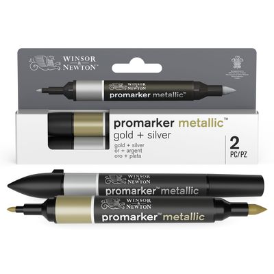 WINSOR & NEWTON PROMARKER ORO + PLATA