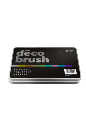 KARIN MARKERS PIGMENT DECOBRUSH METALLIC SET 10 COLORES