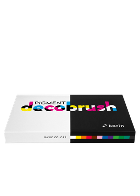 KARIN MARKERS PIGMENT DECOBRUSH SET 12 COLORES BÁSICOS