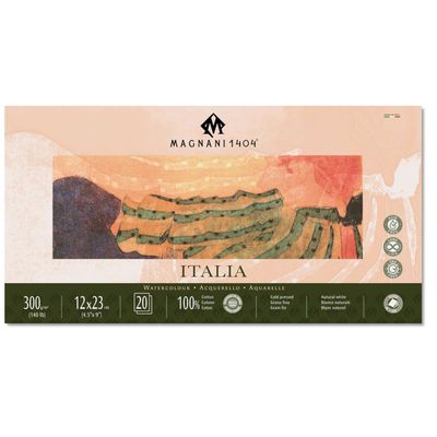 MAGNANI 1404 BLOC ACUARELA 300 gr. 12X23 cm