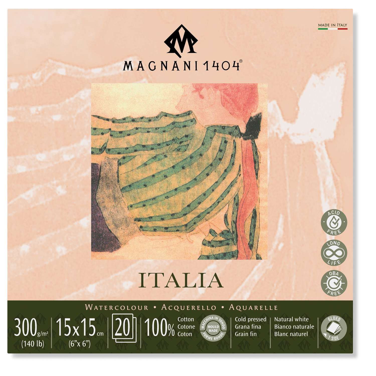 MAGNANI 1404 ACUARELA 300 gr - 15x15 cm