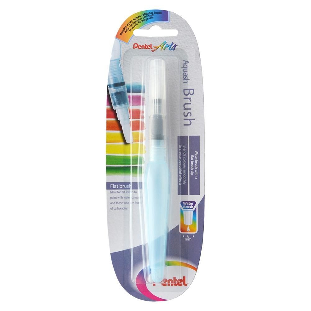 PENTEL AQUASH BRUSH PINCEL CON DEPÓSITO DE AGUA PUNTA PLANA
