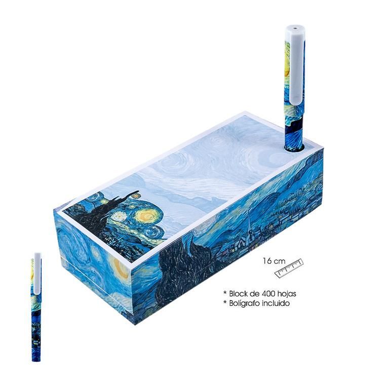 BLOC DE NOTAS CON BOLIÍGRAFO "LA NOCHE ESTRELLADA" VINCENT VAN GOGH