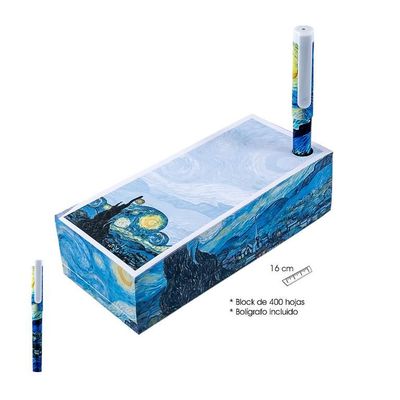BLOC DE NOTAS CON BOLIÍGRAFO "LA NOCHE ESTRELLADA" VINCENT VAN GOGH