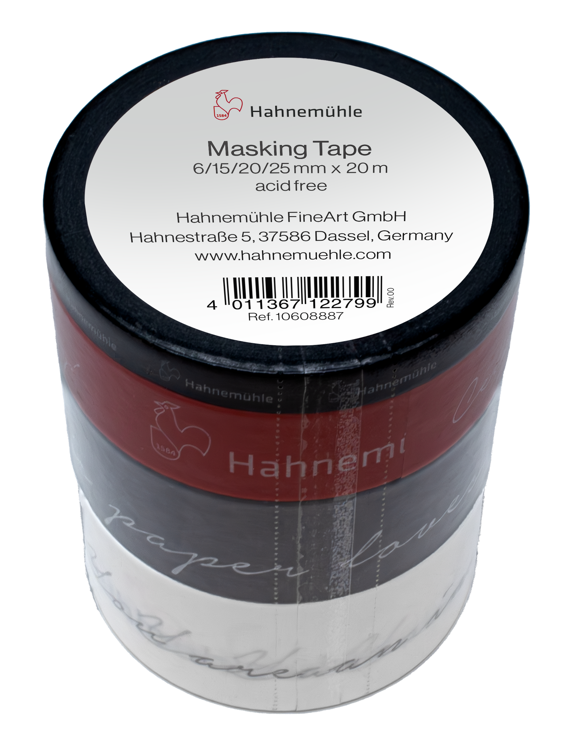 HAHNEMÜHLE MASKING TAPE SET DE 4 ROLLOS