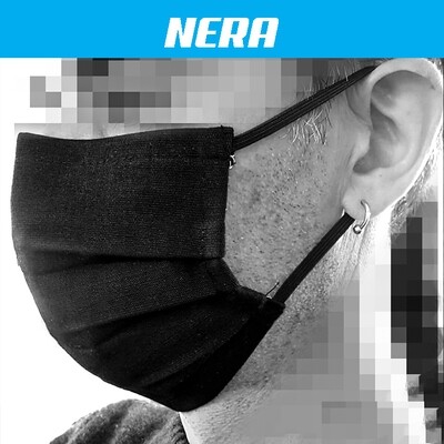Maschera Facciale NERA, lavabile.