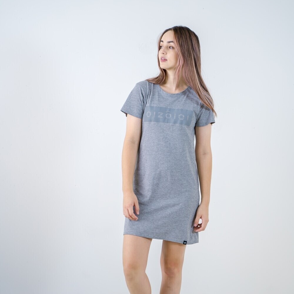 #AD60 Grey T-Shirt Dress