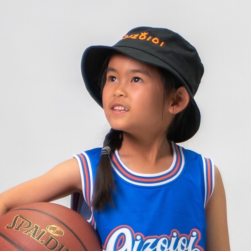 #NXCN30 Kids Bucket Hat - Black and Orange