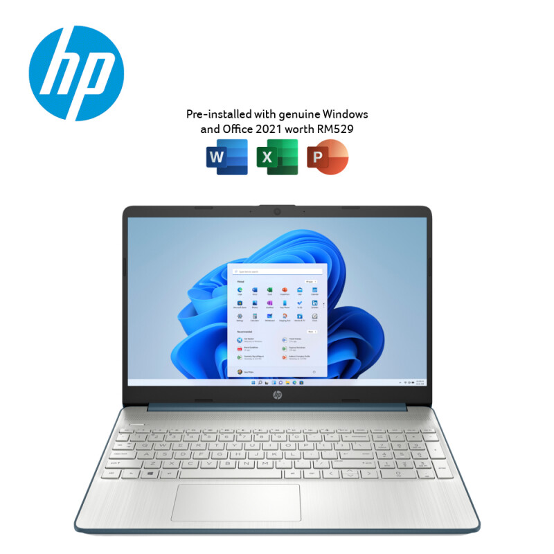 HP 15s-Eq2195AU 15.6&#39;&#39; FHD Laptop Spruce Blue